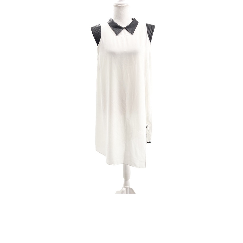 Rudsak Canadian Concept Daryl Chiffon & Leather Tunic Top - NWOT - Size Small